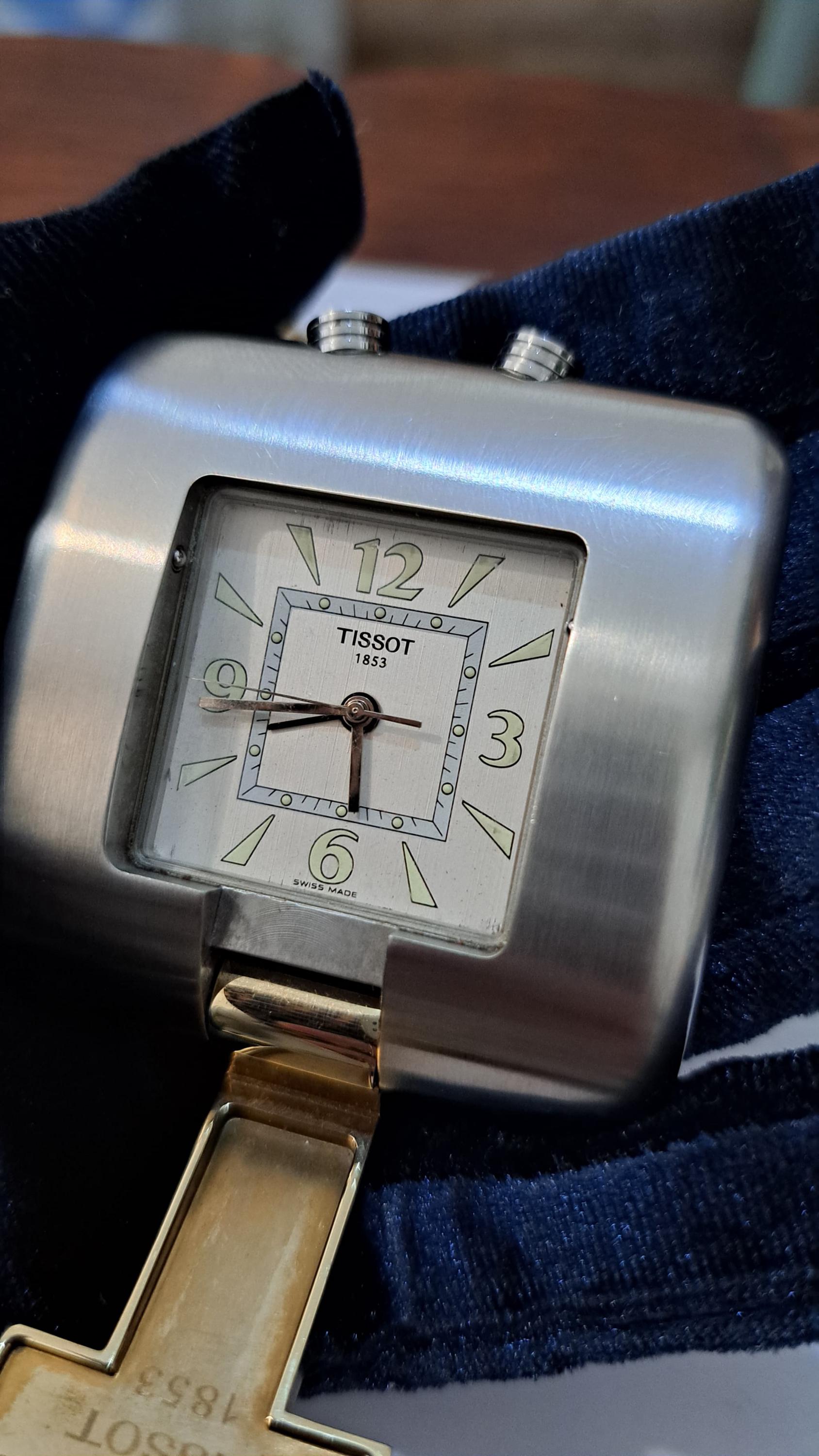 Vintage Swiss Made Tissot Table Clock - Silver and Gold Colour - Etsy
