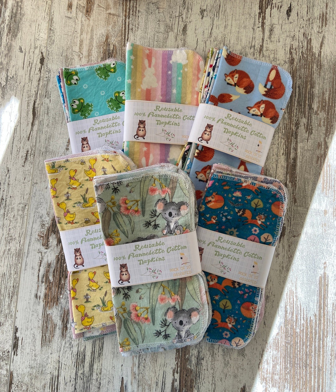 Napkins, Cloth Reusable Napkins, Kids Wipes, Eco Friendly, Gift for ...