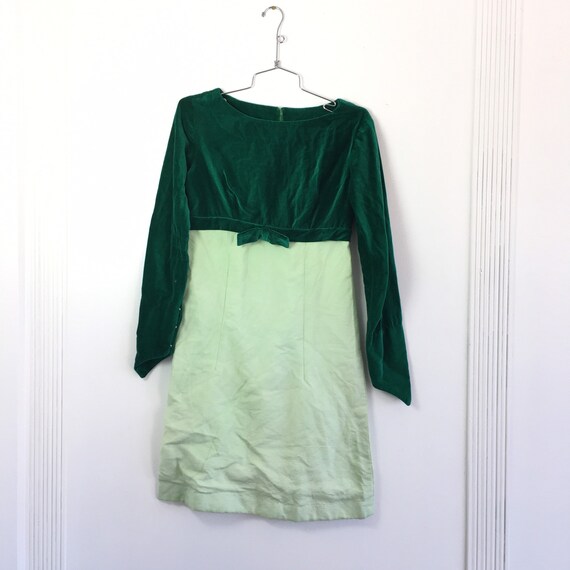 Precious Velvet Top Green Fairytale Dress with Poi