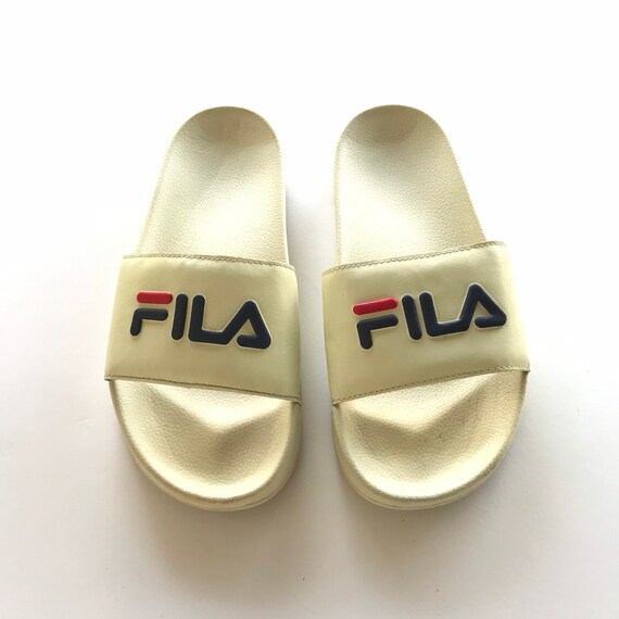yellow fila slides