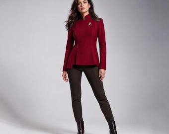 Star Fleet Academy Jacket | Captain Nahla Inspired Uniform | Sci-Fi Military Style