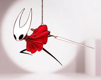 Hollow Knight Hornet Suncatcher Acrylic Window Hanging Faux Stained Glass Decor Gamer Gift For Room Wall Art Fantasy Game Fan Merchandise