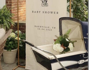 Custom Baby Shower Sign, Fabric Baby Shower Sign, Hello Baby Sign, Baby Shower Decorations, Baby Shower Welcome Sign, Oh Baby Welcome Sign