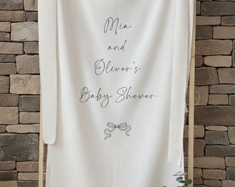 Welcome Sign for Baby Shower, Personalized Fabric Baby Shower Sign, Custom Baby Shower Sign, Custom Baby Shower Decor, Fabric Sign Decor