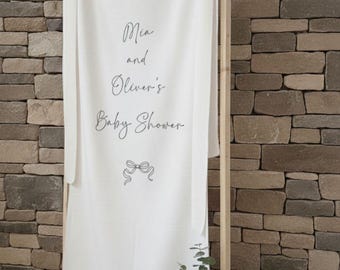 Welcome Sign for Baby Shower, Personalized Fabric Baby Shower Sign, Custom Baby Shower Sign, Custom Baby Shower Decor, Fabric Sign Decor