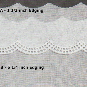 Simple White Scalloped Swiss Batiste Embroidered Edging Perfect for Heirloom Sewing or Doll Dress Making