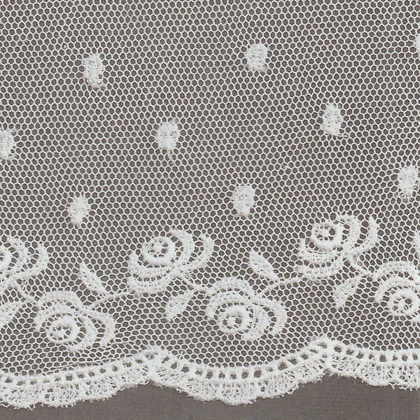 Spanish Cotton Netting in White and Champagne - Matching Insertion, Beading, & Edging in White, and Champagne - Heirloom Sewing