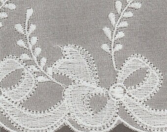 Embroidered Bows Matching Insertion, Galoon (Scalloped both sides), and Edging Lace - Doll Dress Supplies