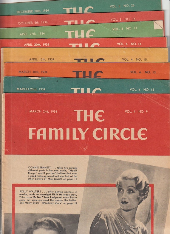 Vintage Family Circle Magazines by the Year Your Choice Etsy