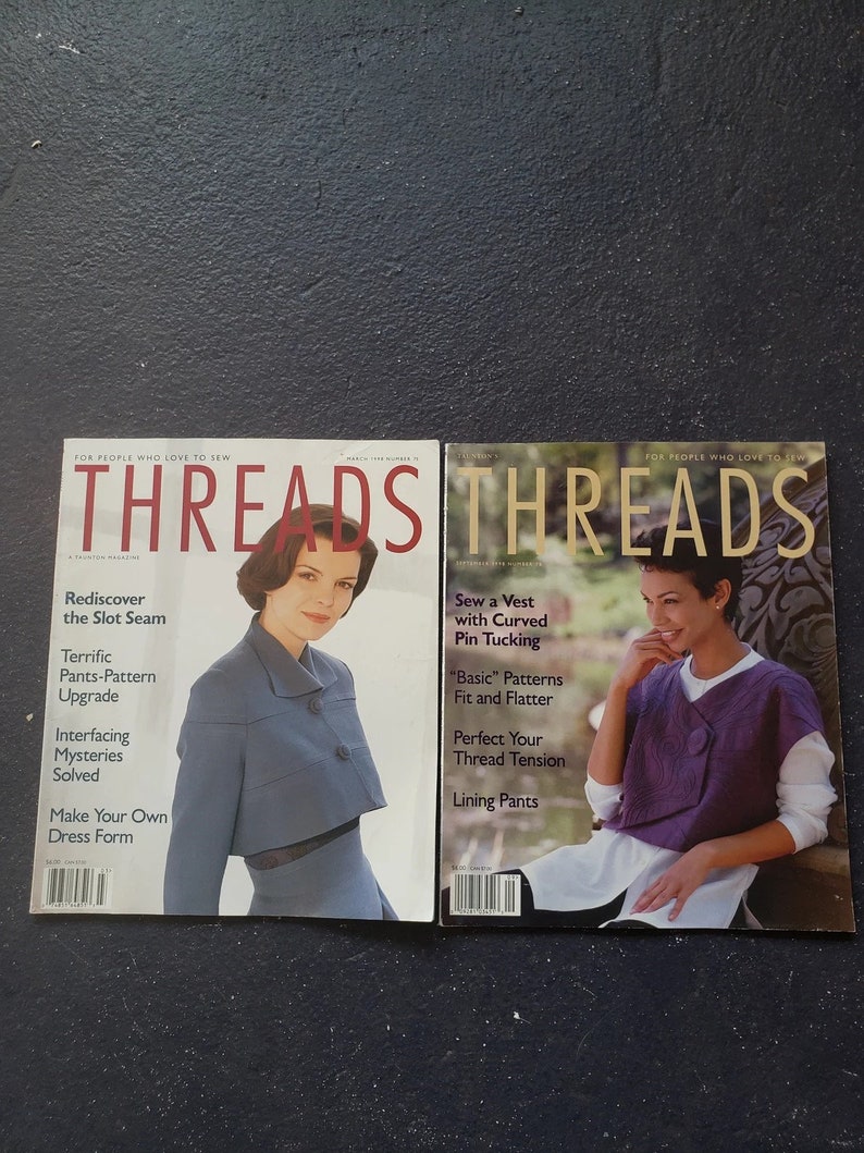 Threads Magazines - 1990's - Vintage Sewing - DIY Projects - How to Sew ...