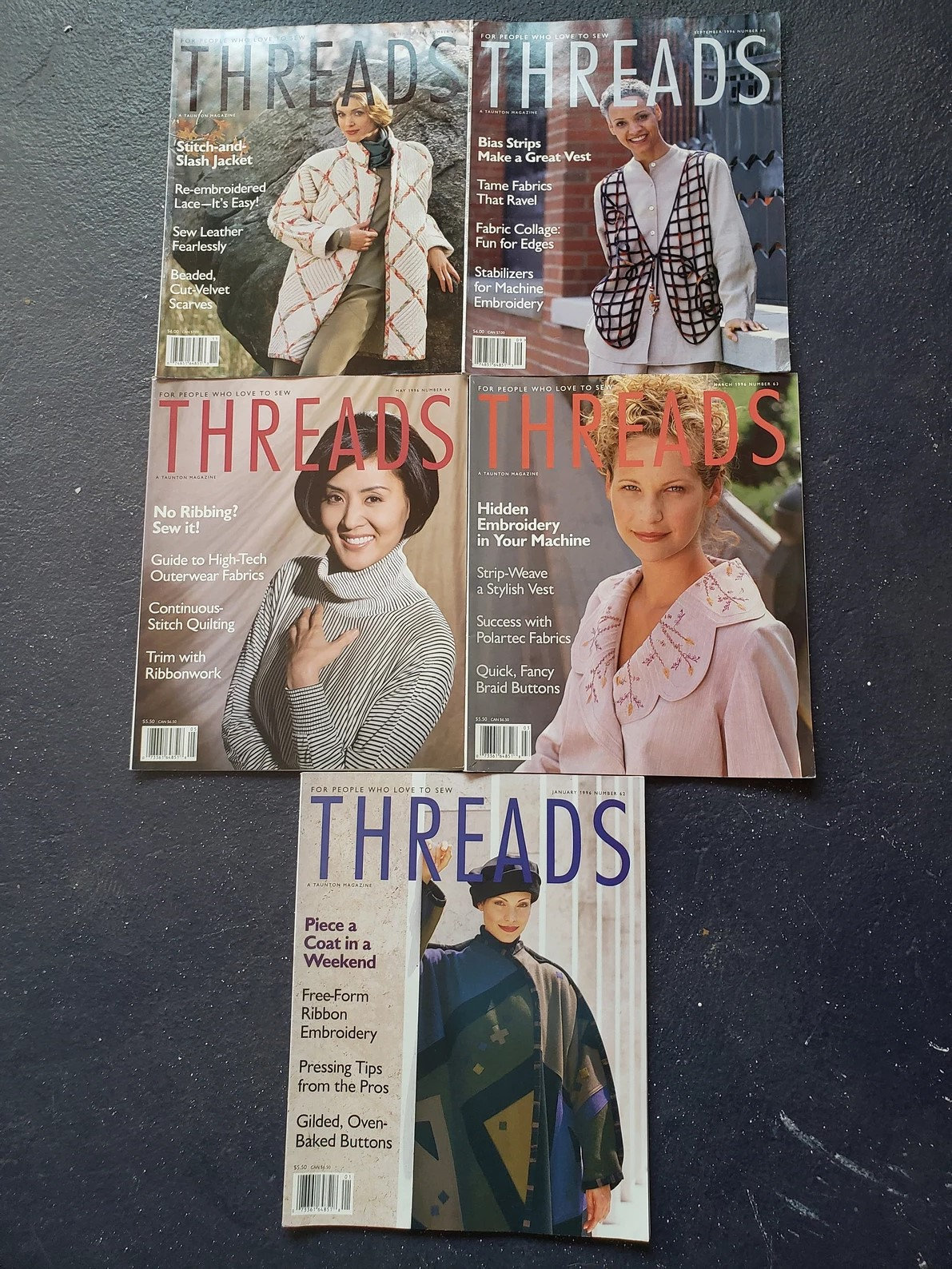 Set of 5 - 1996 Thread Magazines - Etsy