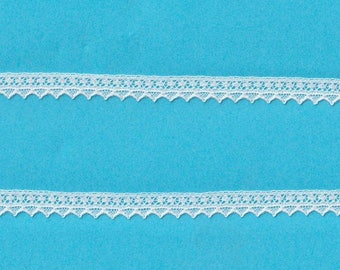 White French Cotton Lace Edging - Heirloom Sewing Supplies - Doll Dress Supplies - Sleeve Edging - 3/8 inch Lace Edging