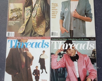 Threads Magazines - Années 1990 - Couture vintage - Projets DIY - Comment coudre