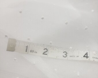 58/59 Inch Wide Swiss Organdy Fabric With Small Dots Overall