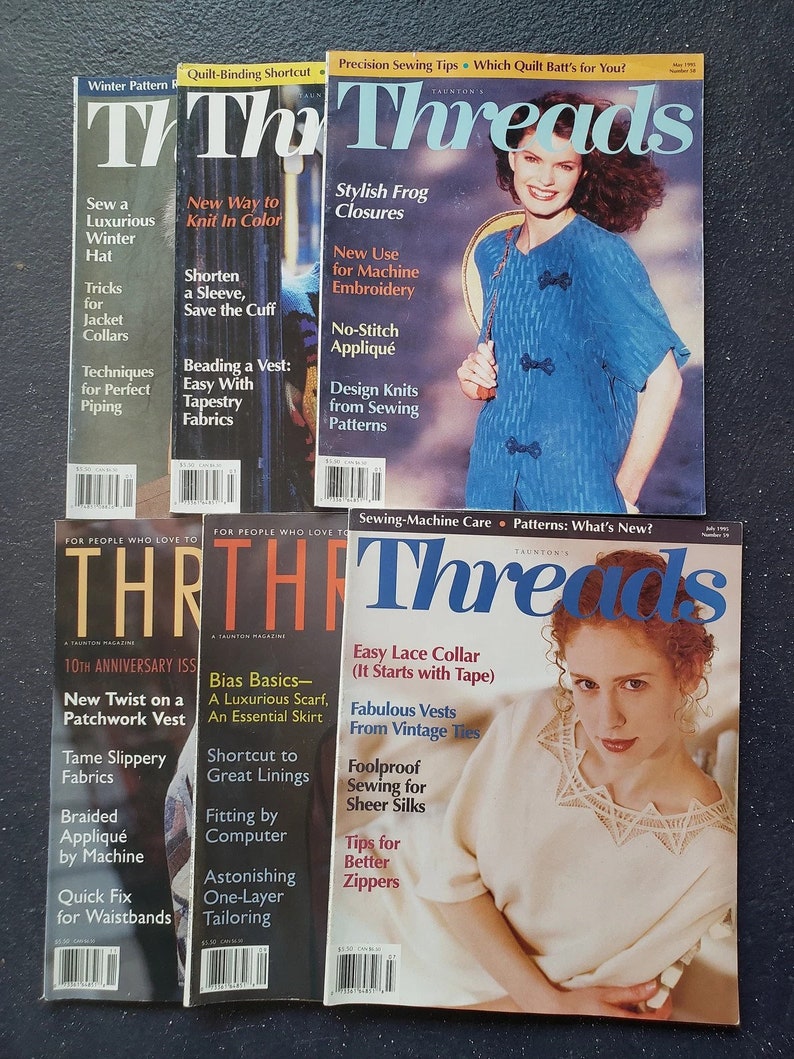 Thread Sewing Magazine Set of 6 - 1995 Thread Magazines - Etsy