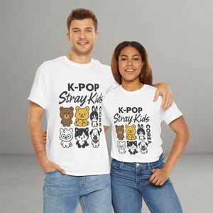 Stray Kids K-Pop T-Shirt with SKZOO Cartoon Design  Corea Inspired Fan Merch for STAYs
