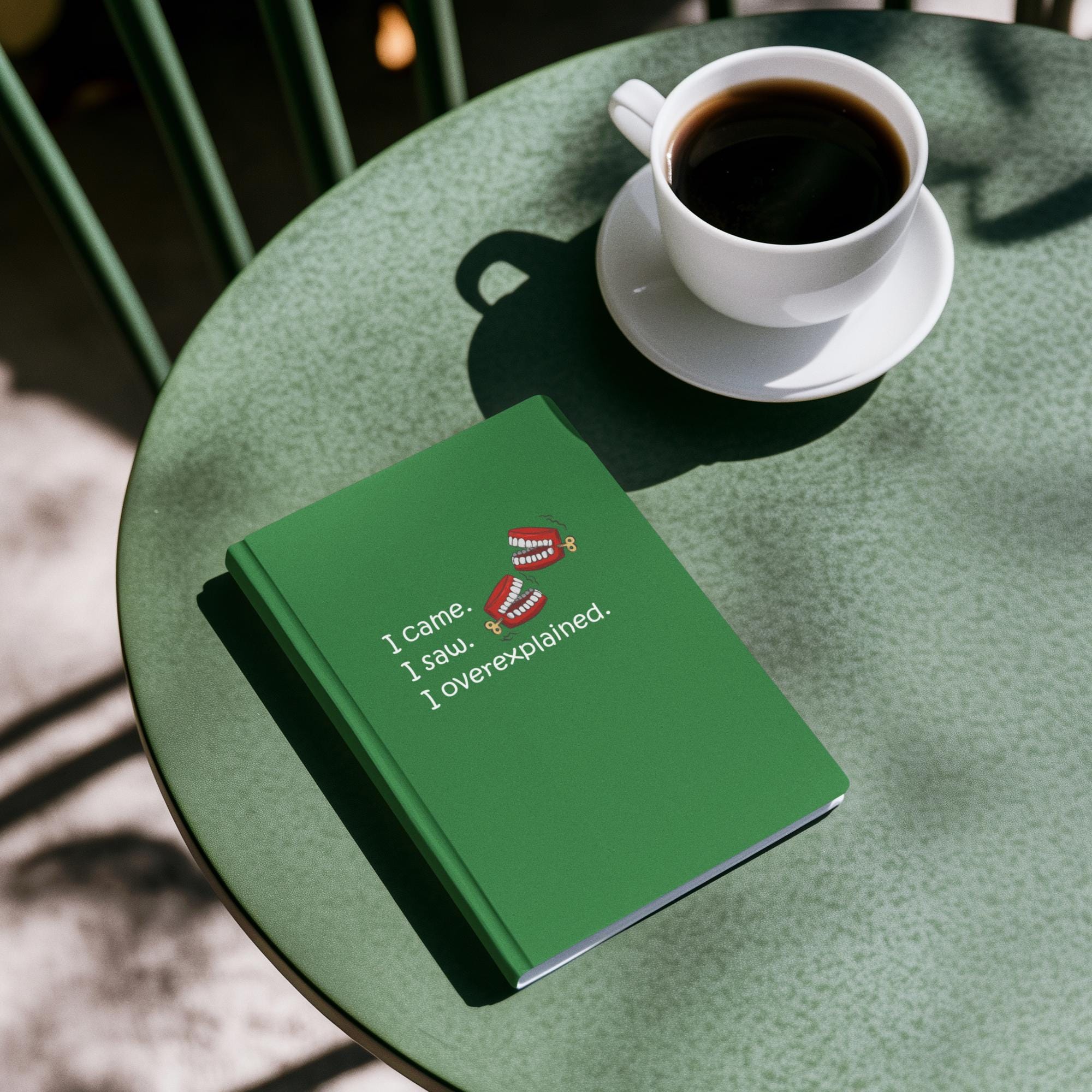 日記帳 - 来た、見た、説明しすぎ。おしゃべりなグラフィックデザイン、何でも知っているギフト、オタクジョーク、オタクギフト、皮肉たっぷりのノート -  Etsy 日本, image size:2000x2000