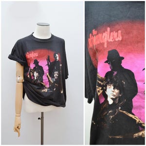 1980s The Stranglers band t-shirt, 80s punk postpunk Rock shirt, British Music memorabilia - L
