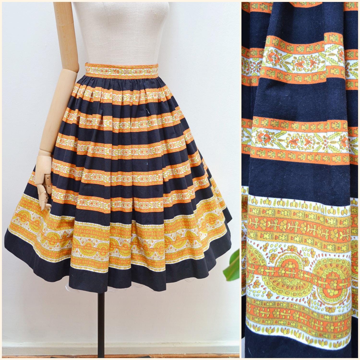 Vintage Hungarian Skirt - Etsy