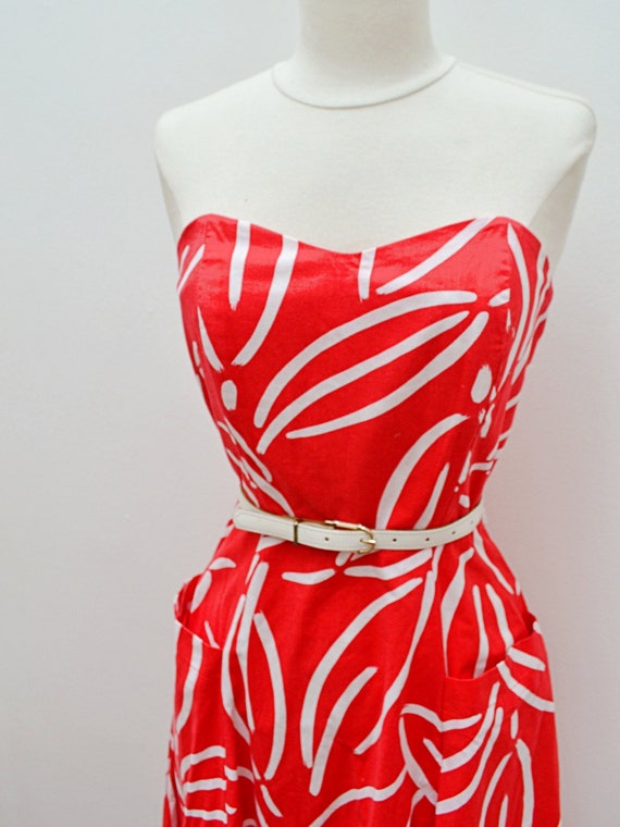 1980s does 50s summer dress, 1950s style cotton s… - image 5
