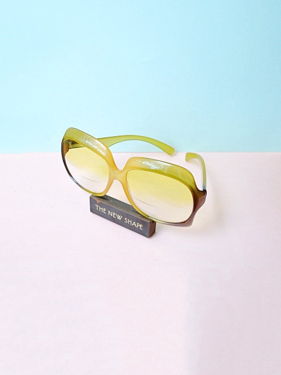 1970s Yellow Green Gradiated Ombre Lens Eyeglasses Frames / - Etsy