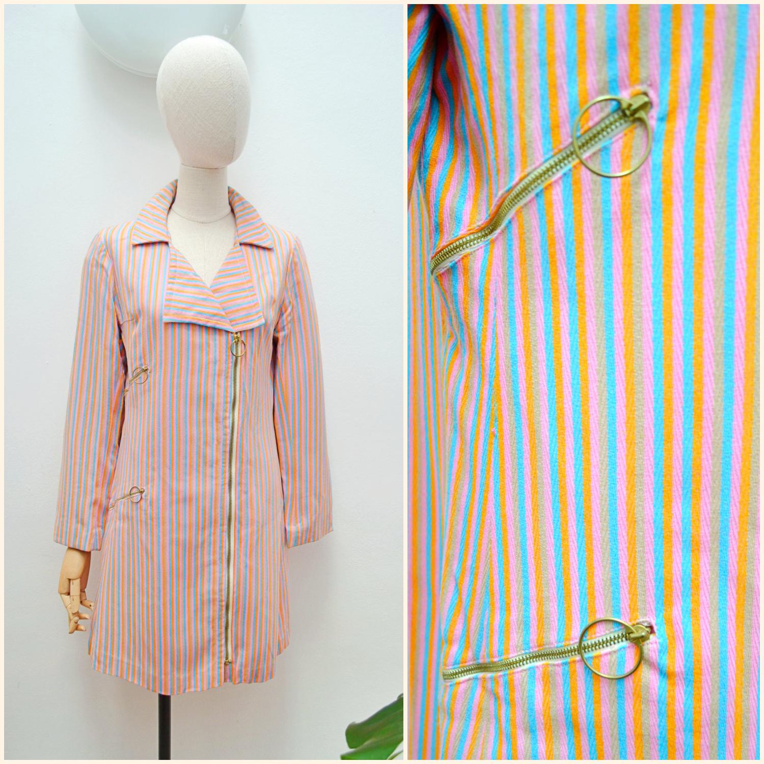 ヴィンテージ 60s twiggy風白セパレートワンピース Twiggy Dress In