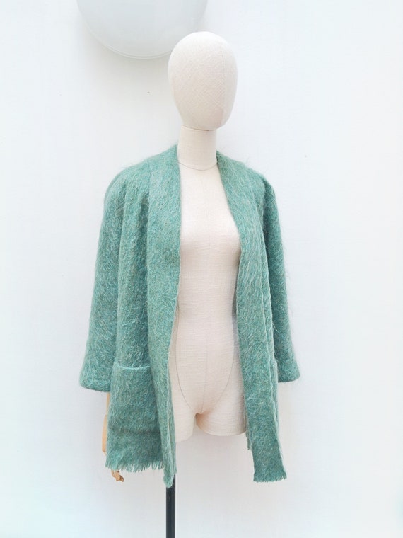 1970s Mohair open fronted cardigan, 70s Andrew St… - image 7