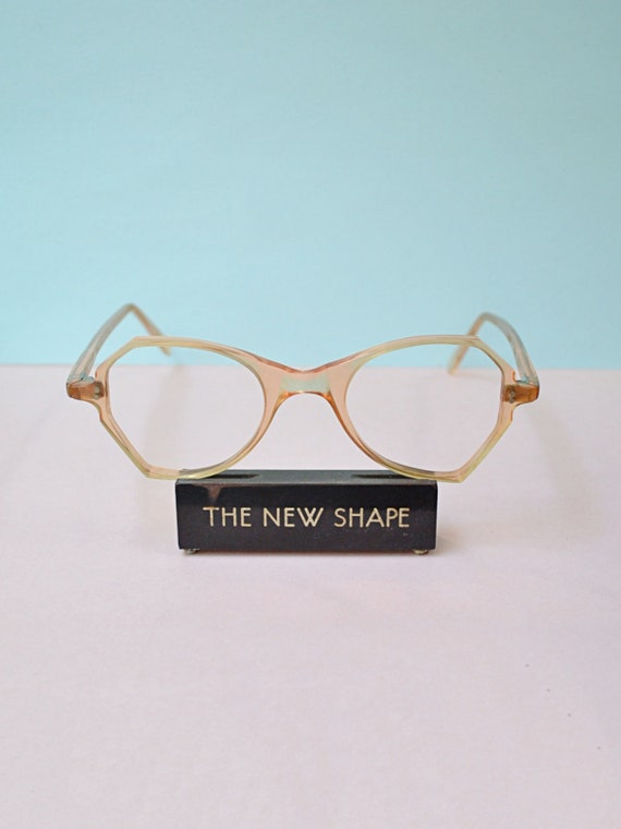 1930s Peach deadstock eyeglasses frames, 30s Ligh… - image 2