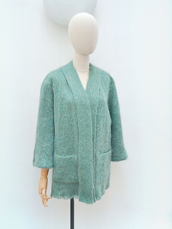 1970s Mohair open fronted cardigan, 70s Andrew St… - image 5
