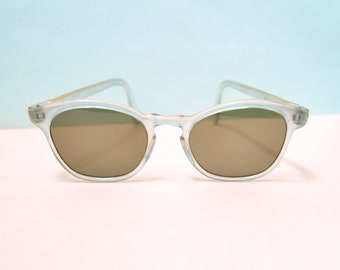 1940s Blue celluloid Thuroid sunglasses, 40s 50s pastel eyeglasses, Vintage eyewear