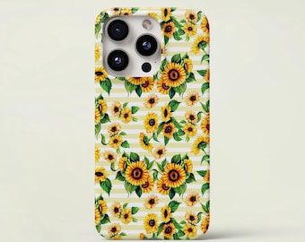 Sunflower Phone Case, Floral Yellow Flower iPhone Cover