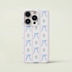 Coquette Bow Phone Case: Floral Ribbon iPhone Cover