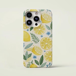 Zitrone Blumen Handyhülle Zitrone Muster Handyhülle Obst Muster Handyzubehör iphone 16 15 14 13 12 11 pro max plus robuste Handyhülle