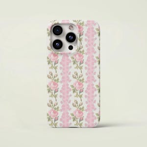 Ausgefallene Pfingstrose Handyhülle Blushing Floral Handyhülle Floral kokett Toile de Jouy Retro Shabby Chic Phone für iPhone 15 14 13 12 11 Hülle