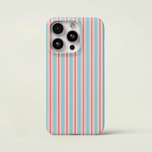 Blue and Pink Striped Phone case Retro striped iphone case Fashion Aesthetics Girl iPhone case  for iPhone 16 Pro Max 15 Plus 14 13 12 11 XS