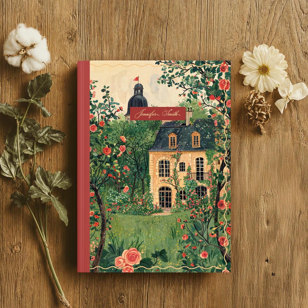 Personalized Floral Garden Notebook – Romantic Cottage Journal, Custom ...