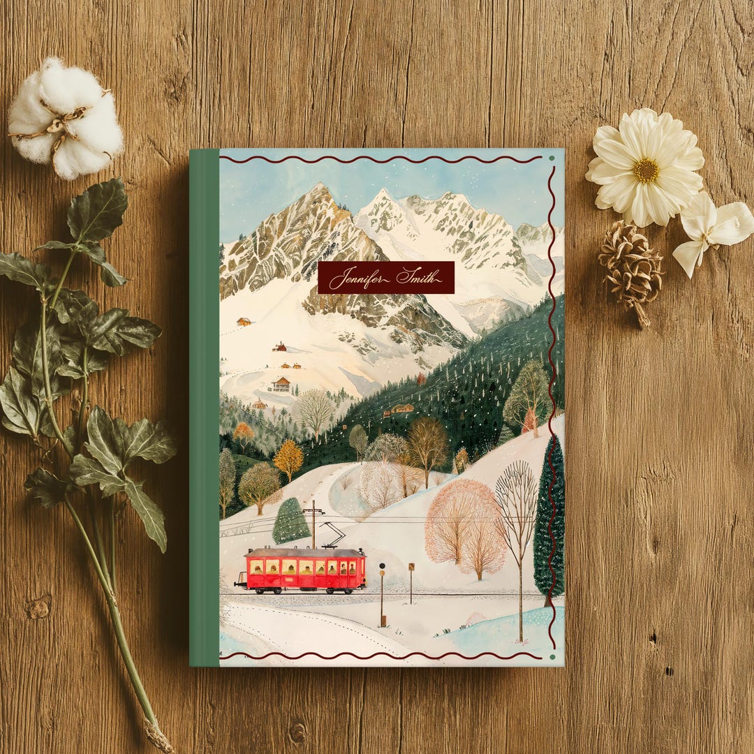 Personalized Mountain Landscape Journal – Custom Name Hardcover ...