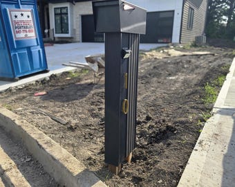 mailbox, mailstand, composite mailstand,American MailBox,custom stend,modern post,outside design home decor,rustic mailbox