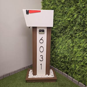 mailbox, premium MailStand,rustic post,composite mailstand