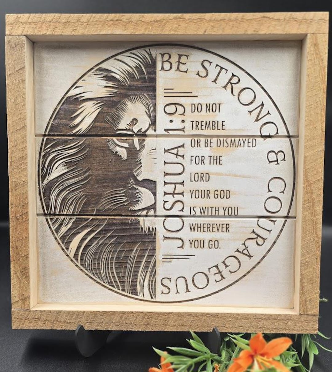 Rustic Christian Wall Art | Inspirational Bible Verse Decor | Faith ...