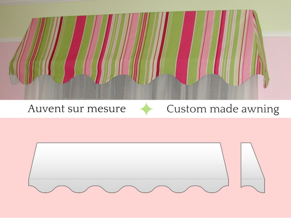 Scalloped Awning Valance Custom Made Window Treatment Personalized Home