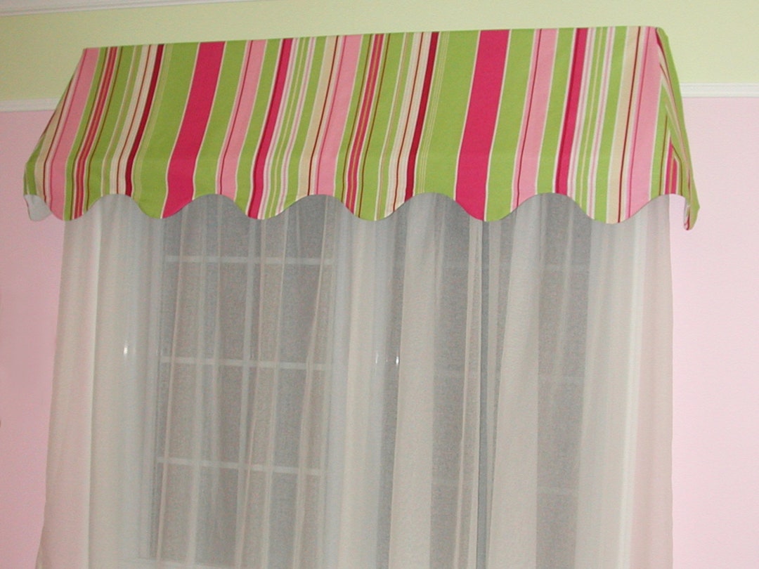 Scalloped Awning Valance Custom Made Window Treatment Personalized Home