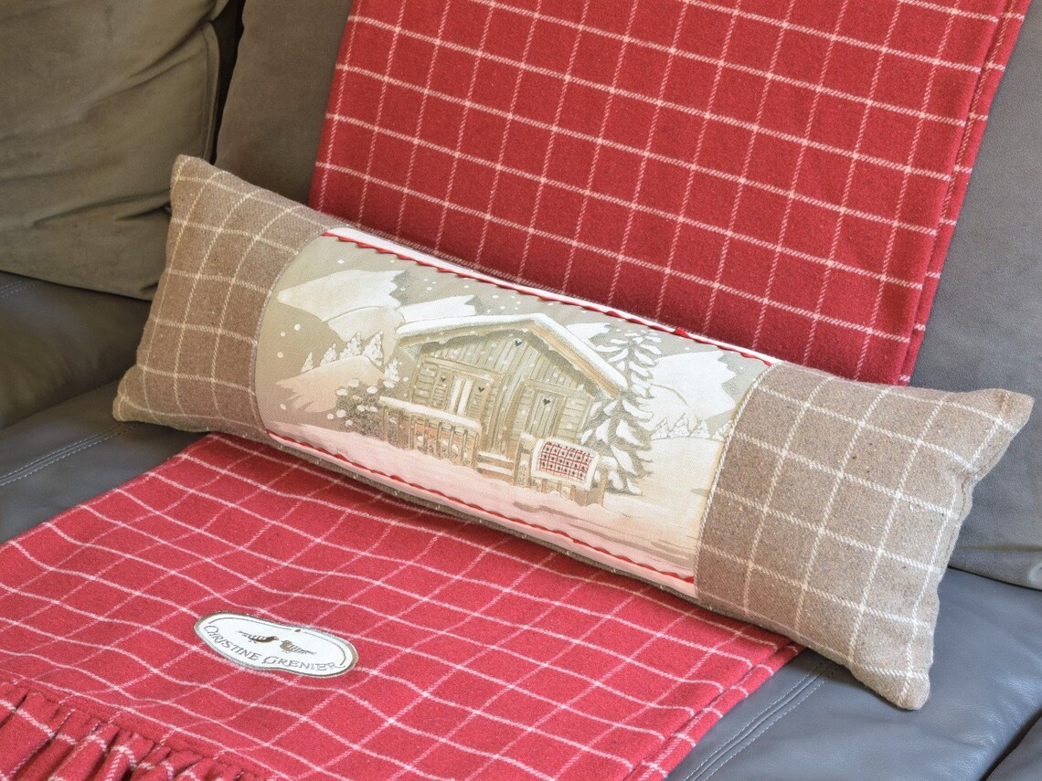 Pillow Mountain Chalet 27 X 9 Rectangular Boudoir Cushion Winter Nordic