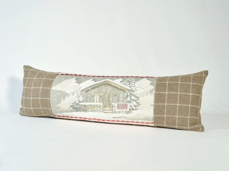 Pillow Mountain Chalet 27 X 9 Rectangular Boudoir Cushion Winter Nordic