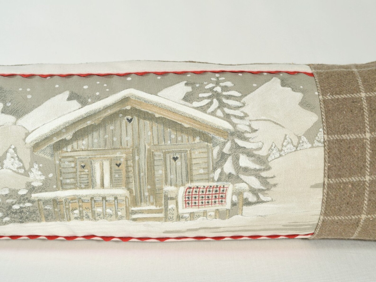 Pillow Mountain Chalet 27 X 9 Rectangular Boudoir Cushion Winter Nordic