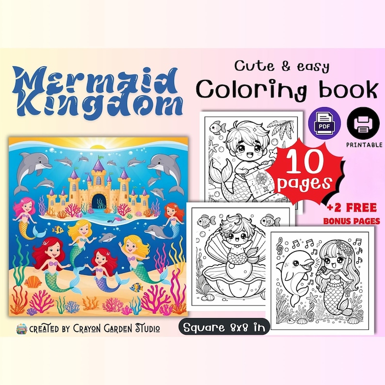 Mermaid Kingdom Coloring Pages