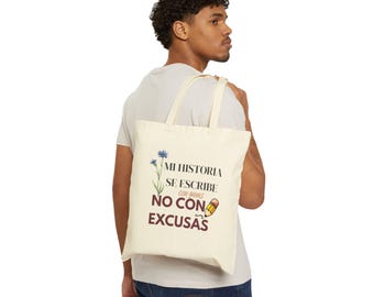 Motivational Tote Bag – Eco‑Friendly Cotton Canvas, Reusable Quote Bag, Gratitude Gift