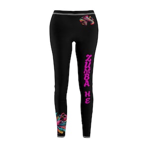 Zumba Women&#39;s Leggings, Casual Workout Pants, Fitness Apparel, Ideal for Dance Lovers, Yoga, Gym Exercise - Vibrant Leggings