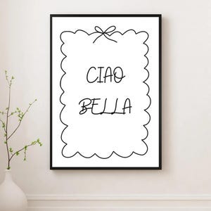 Ciao Bella - Minimalist Italian Quote Wall Art