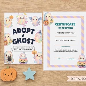 Geisterpatenschaftszertifikat, Geisterpatenschaftsaktion, Halloween-Spaßaktivität